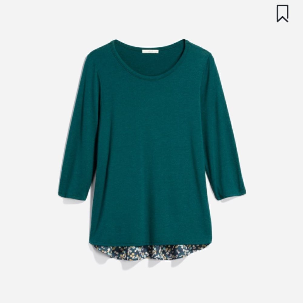 Le Lis Woven Back Knit Top
